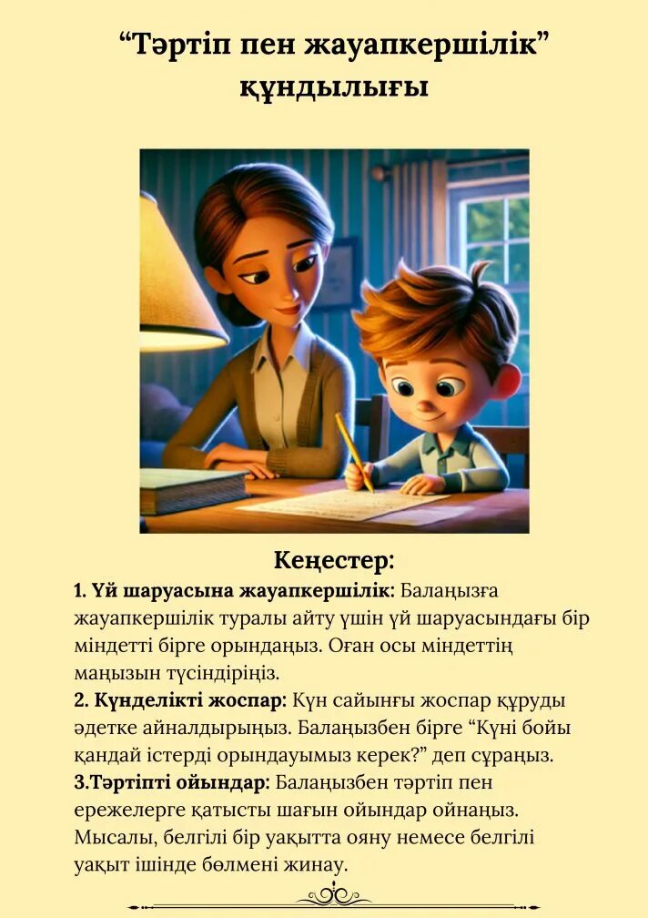 👨‍👩‍👧‍👦 Бала тәрбиесіндегі алтын қағидалар